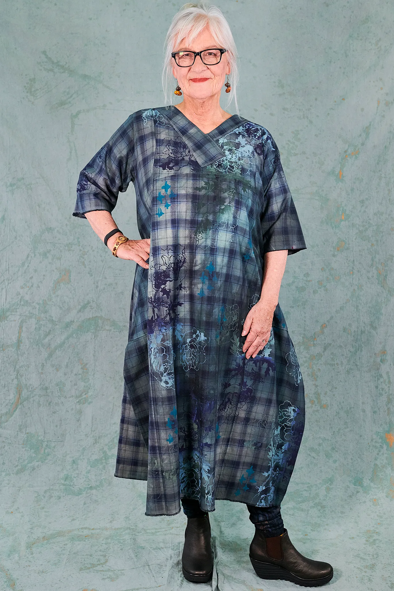 2133L Blue Moon Dress Emerald Garden