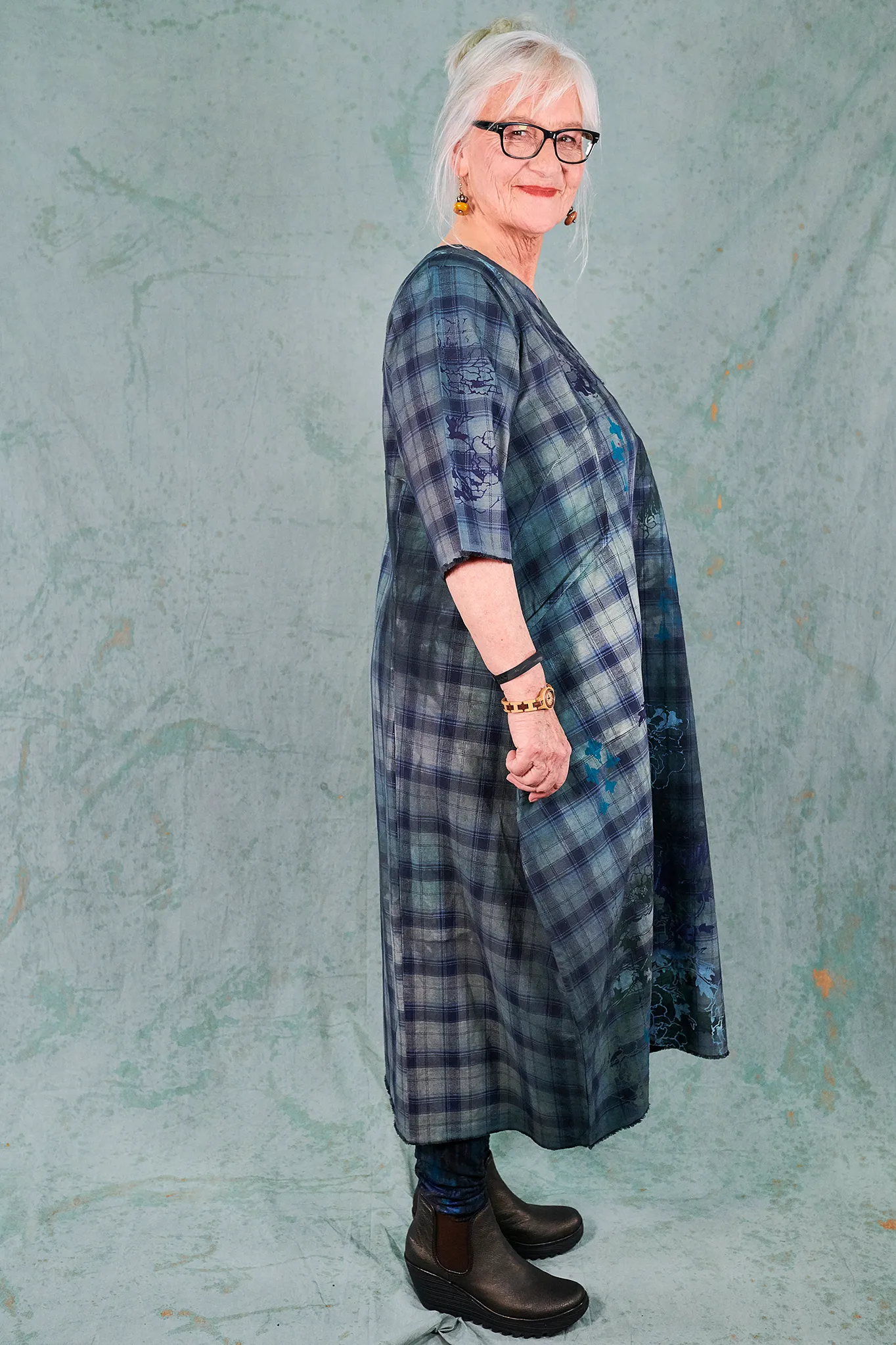 2133L Blue Moon Dress Emerald Garden