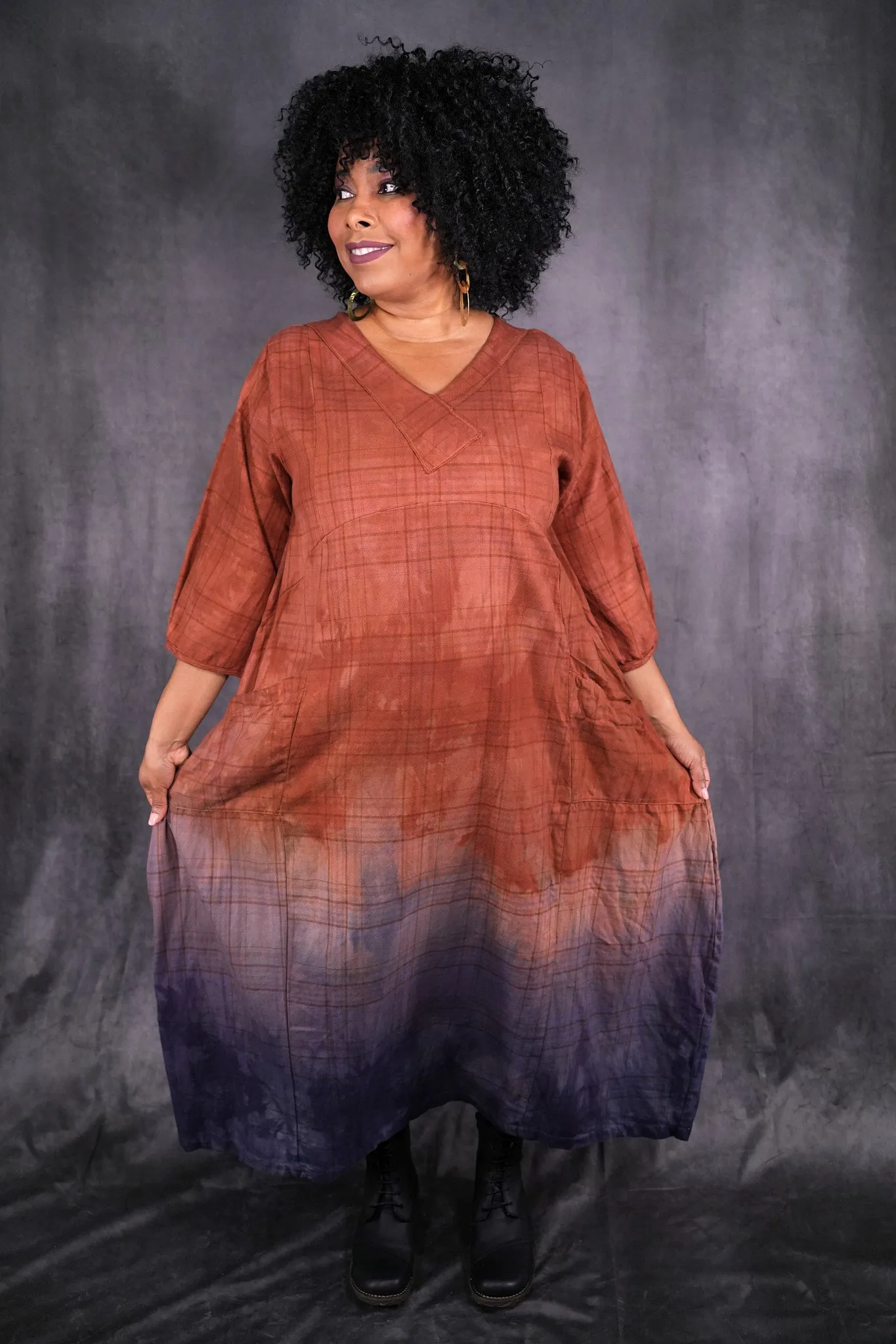 7208HD  Blue Moon Dress Terra Night Plum Ombre-U