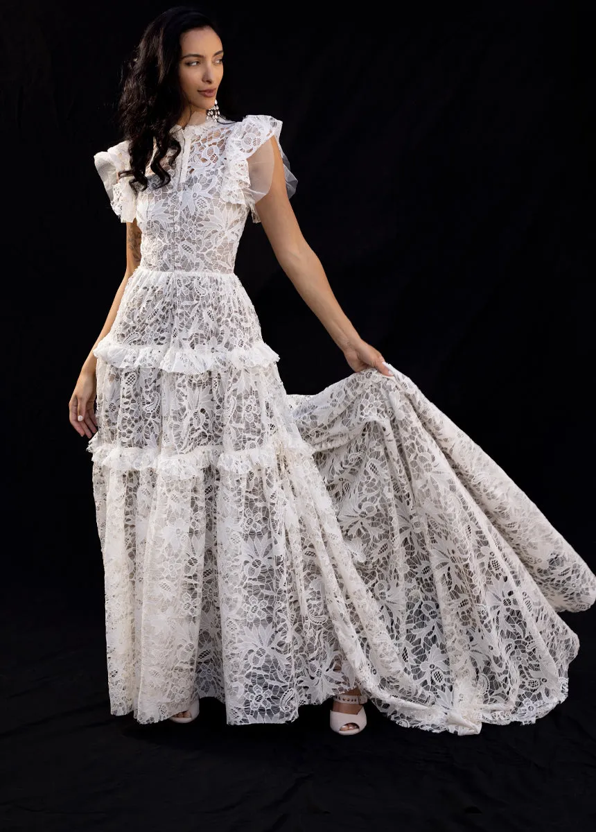 Allegra Impact Dress in Cream