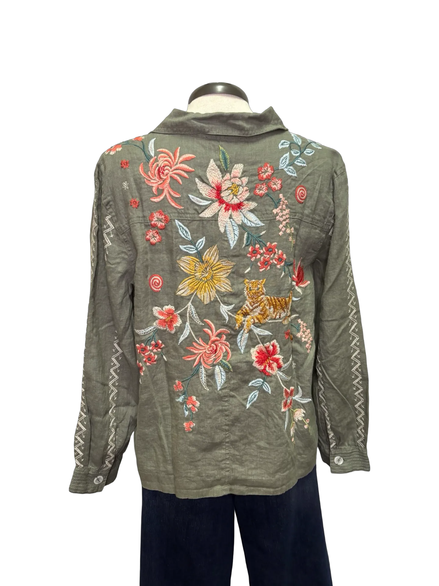 Andrean Relaxed Linen Jacket Tortoise