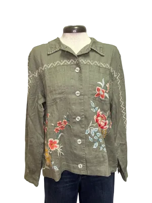 Andrean Relaxed Linen Jacket Tortoise