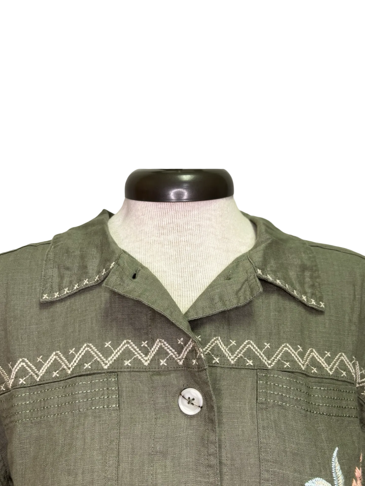 Andrean Relaxed Linen Jacket Tortoise