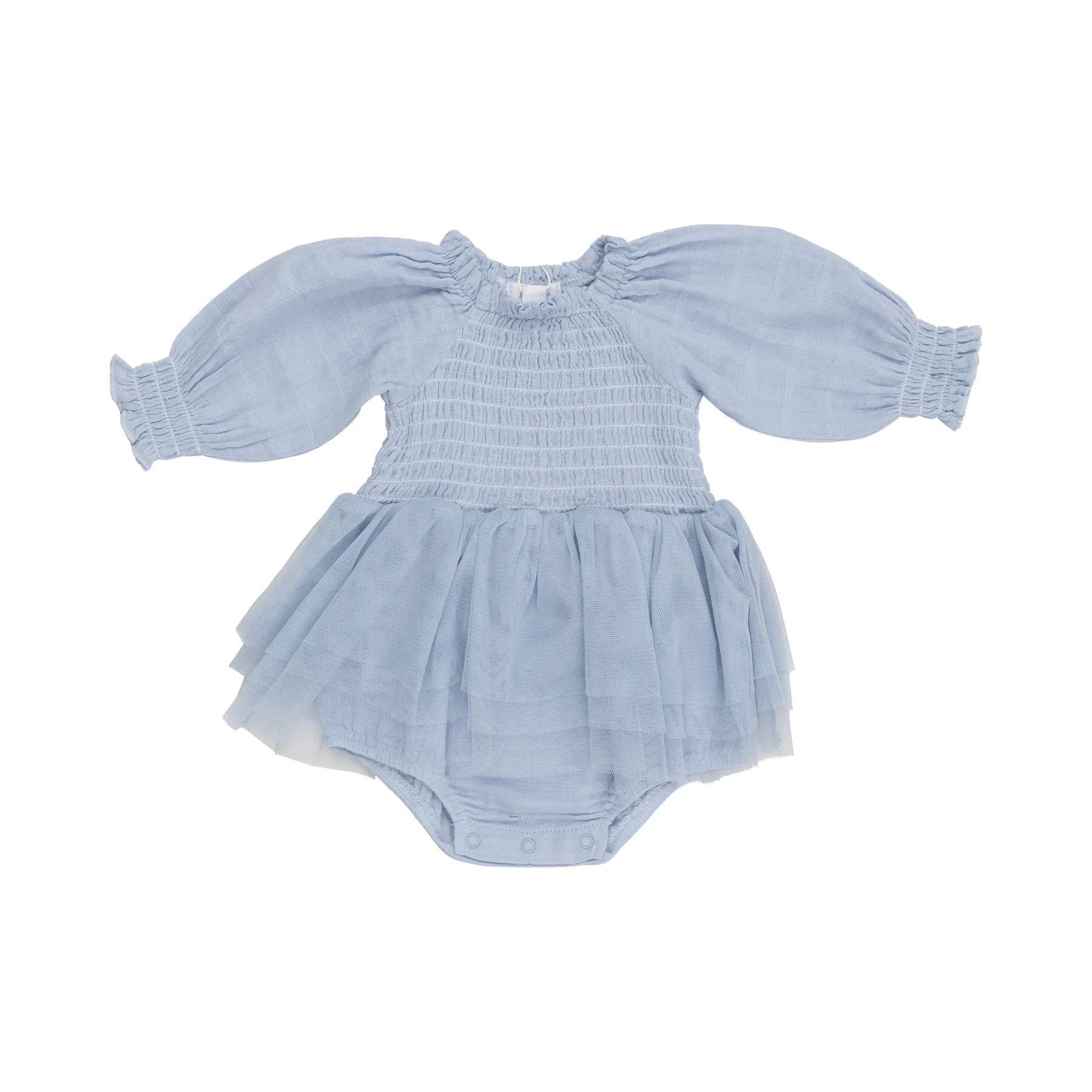 Angel Dear- Long Sleeve Bubble Tutus - Dusty Blue