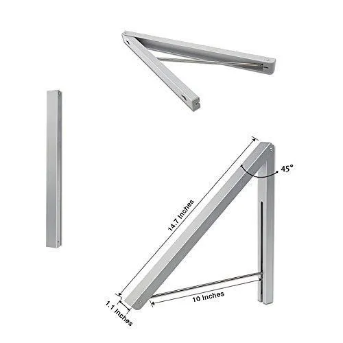 Anjuer Wall Mounted Drying Rack Clothes Hanger Folding Wall Coat Racks Aluminum Home Storage Organiser Space Savers