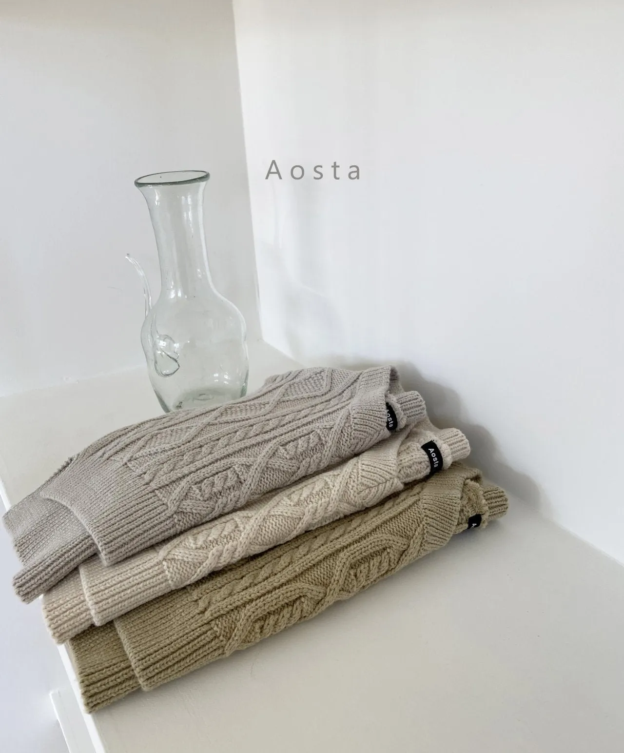Aosta Tweed Knit Vest (3 colour options)