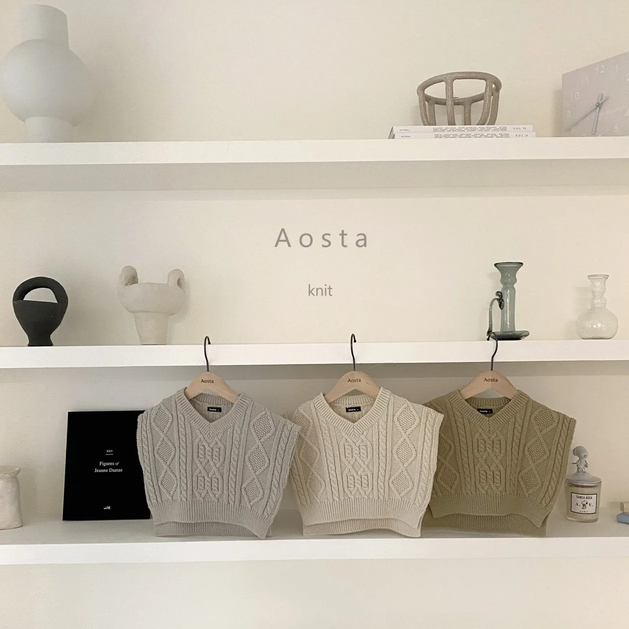 Aosta Tweed Knit Vest (3 colour options)