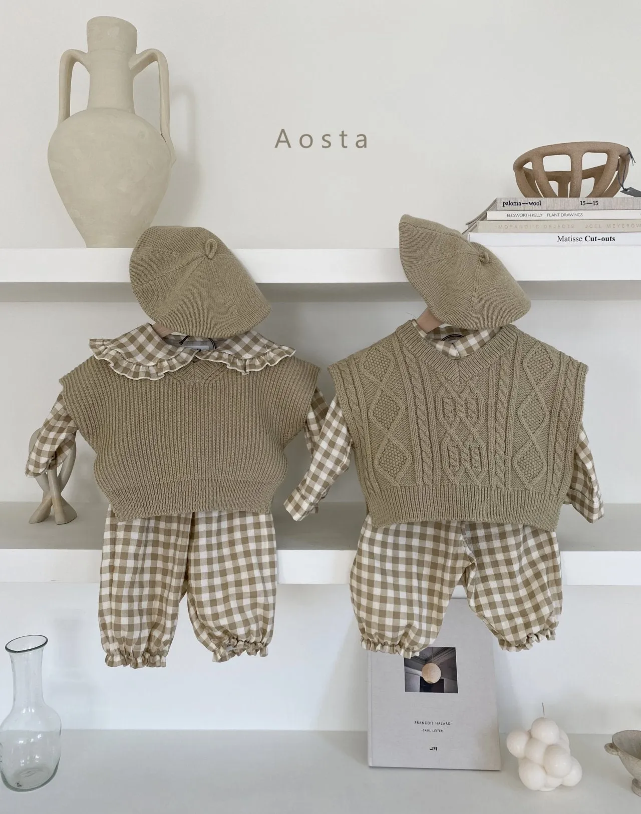 Aosta Tweed Knit Vest (3 colour options)