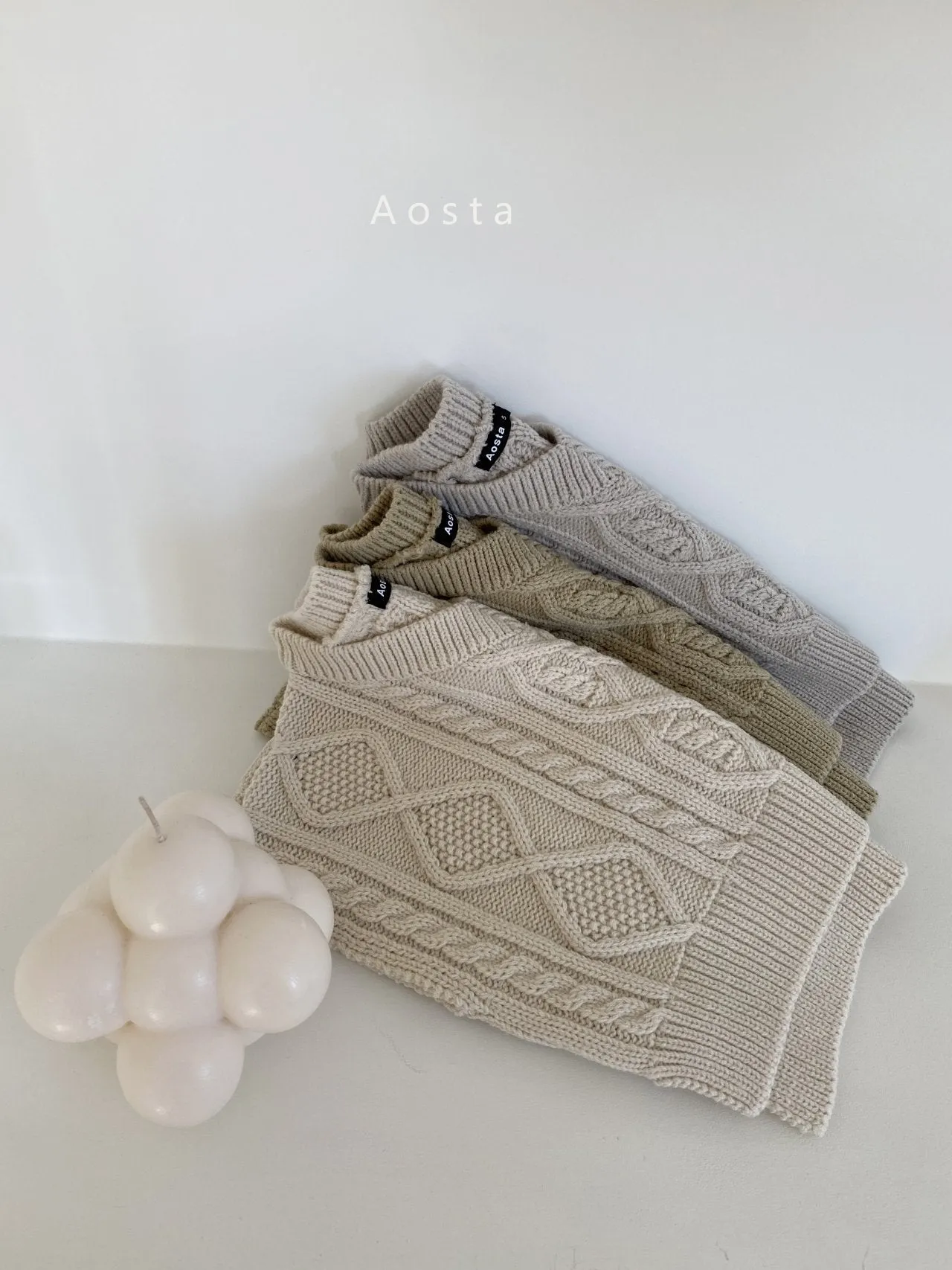 Aosta Tweed Knit Vest (3 colour options)