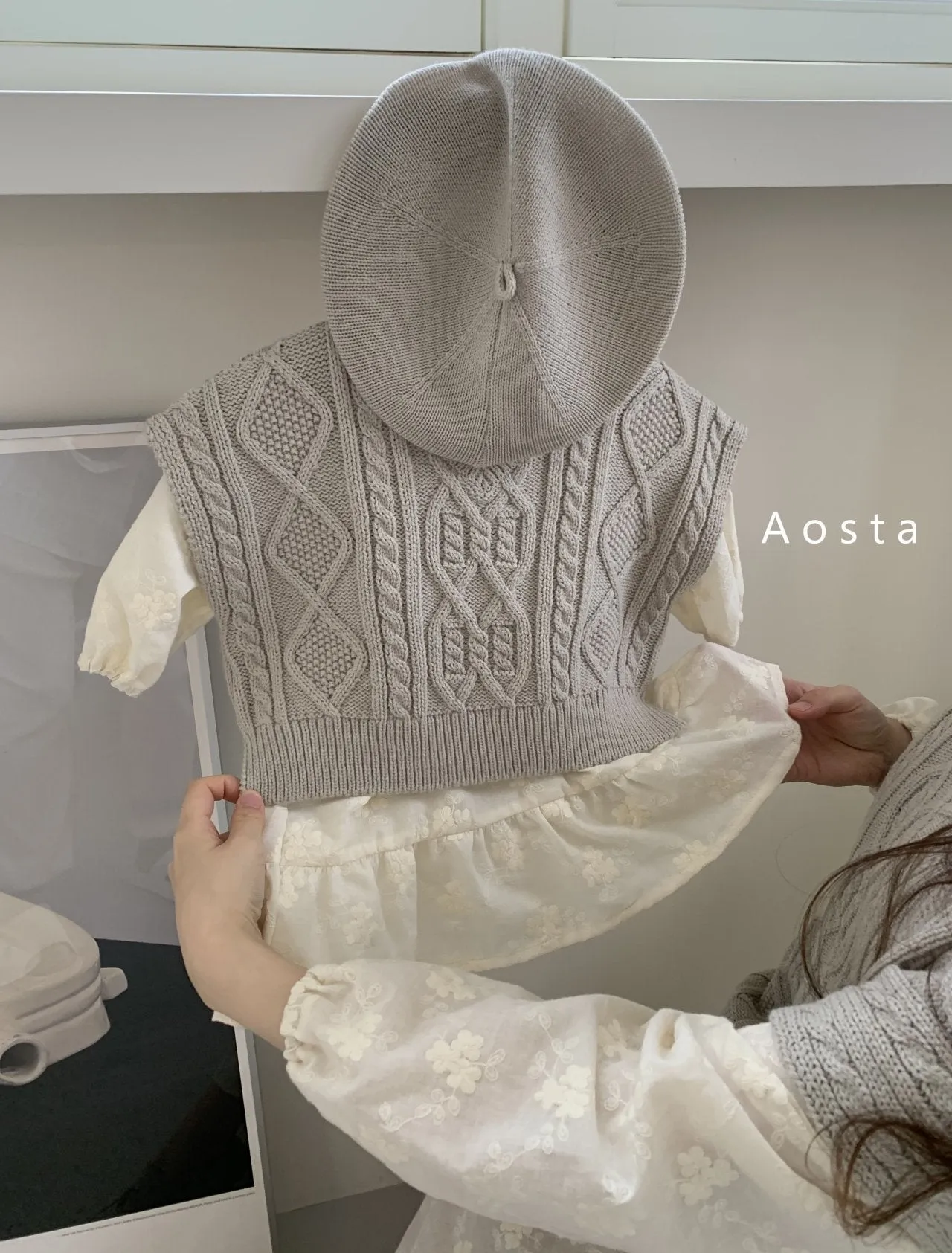 Aosta Tweed Knit Vest (3 colour options)