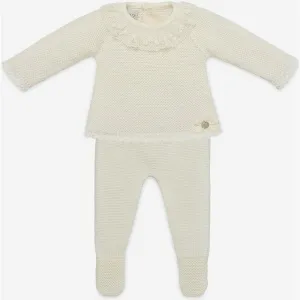 Baby Cream Knitted Set