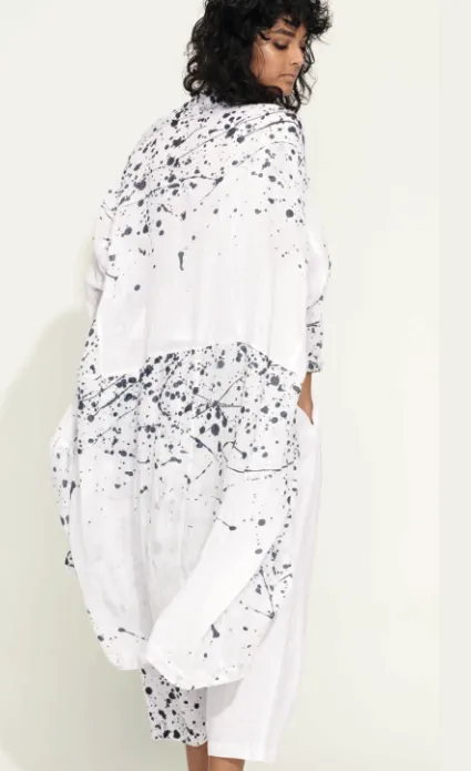 Banana Blue Navy Splash Print Duster