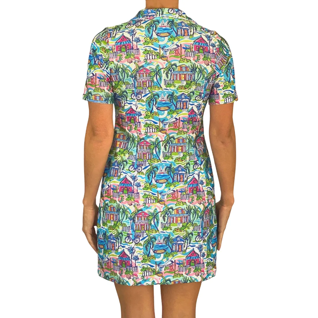 Beaufort Dress in Key West Cottages Bold
