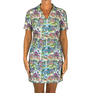 Beaufort Dress in Key West Cottages Bold