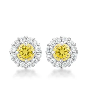 Bella Bridal Earrings in Yellow