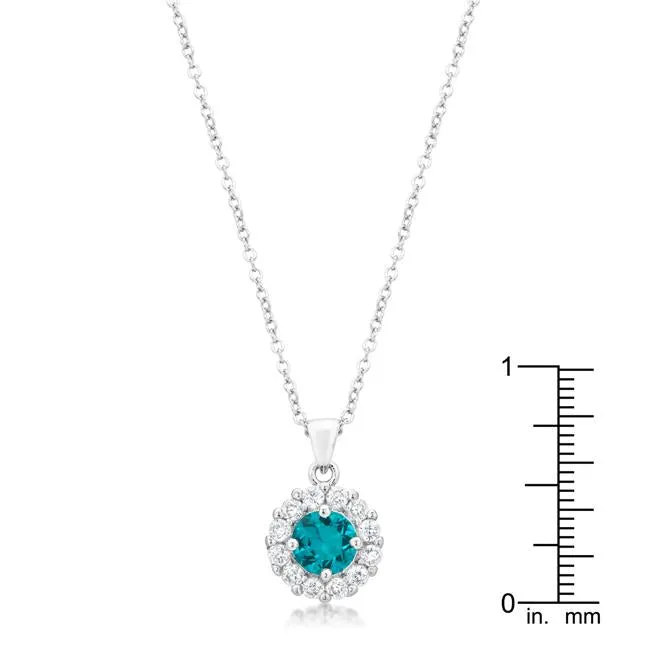 Bella Bridal Pendant in Aqua