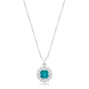 Bella Bridal Pendant in Aqua