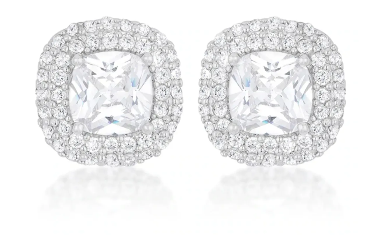 Belle Pave Stud Earrings