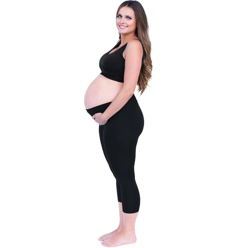 Belly Bandit Bump Support Capri Leggings (Black) - FINAL SALE