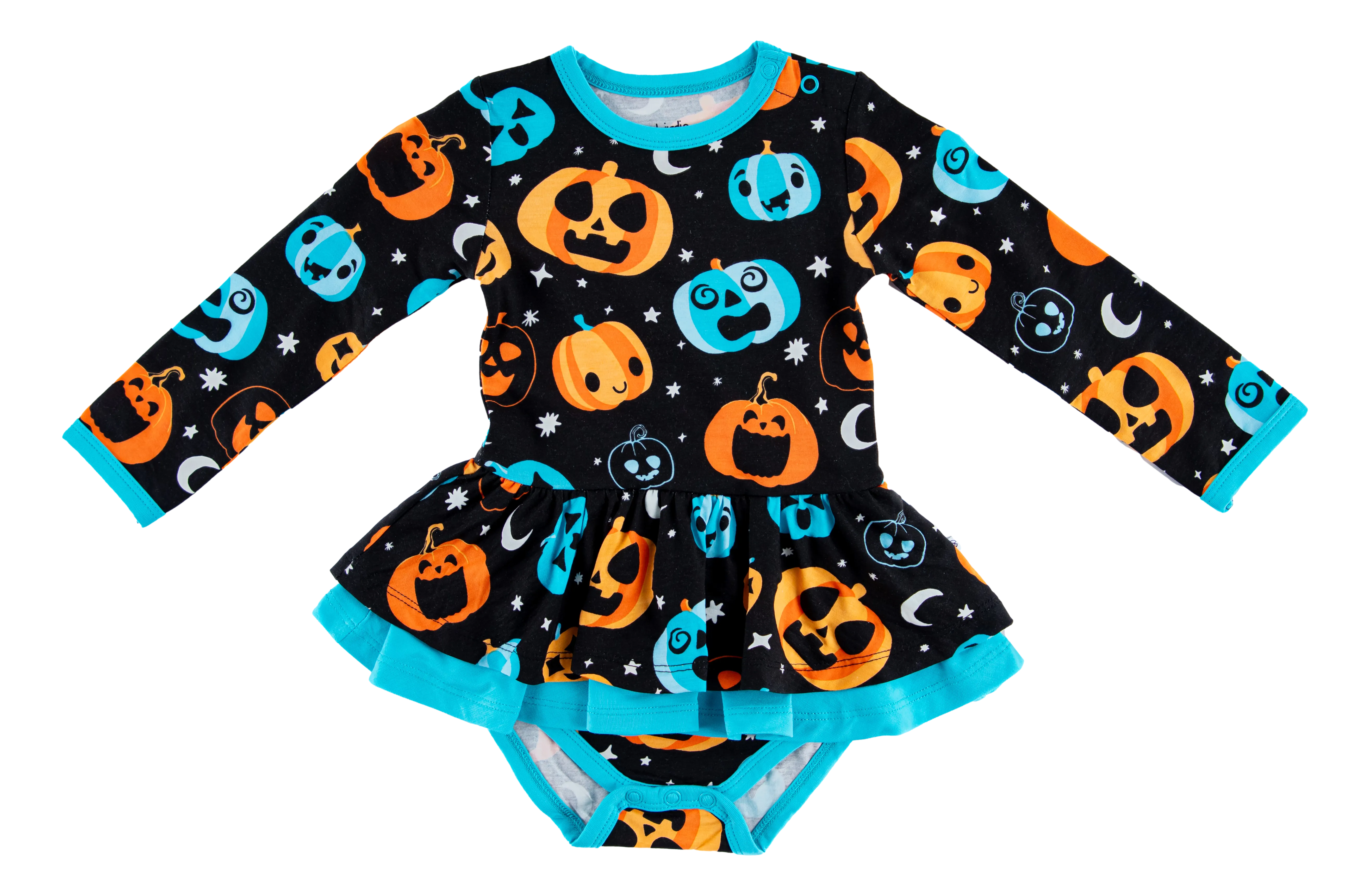 Birdie Bean Halloween Dex Teal and Orange Pumpkins Glow-in-the-Dark Birdie Twirl
