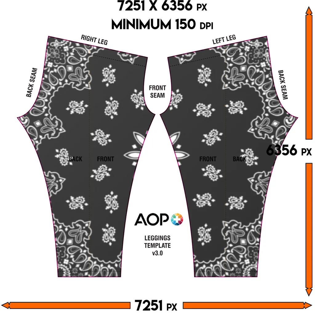 Black Classic Bandana Leggings