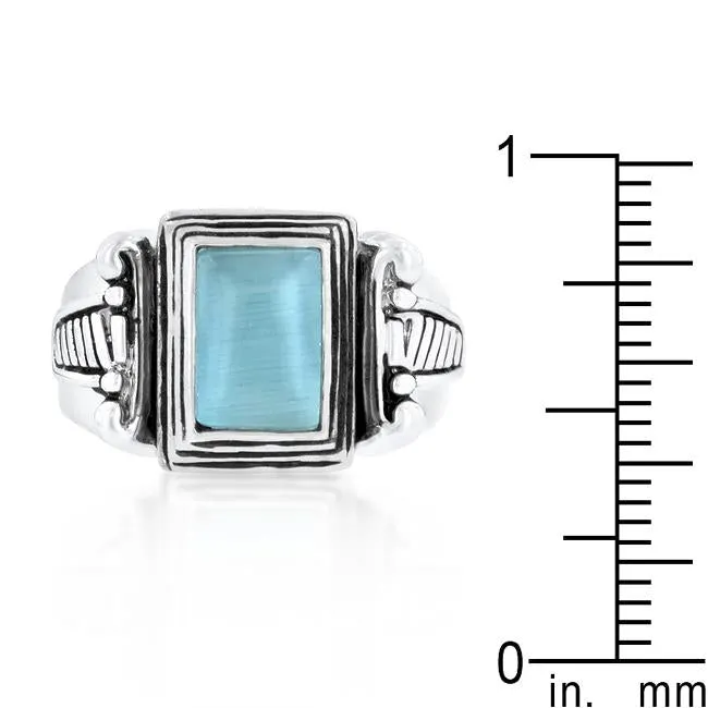 Blue Cats Eye Vintage Ring