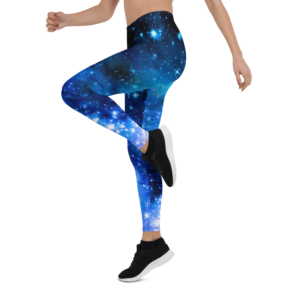 Blue Galaxy AOP Leggings
