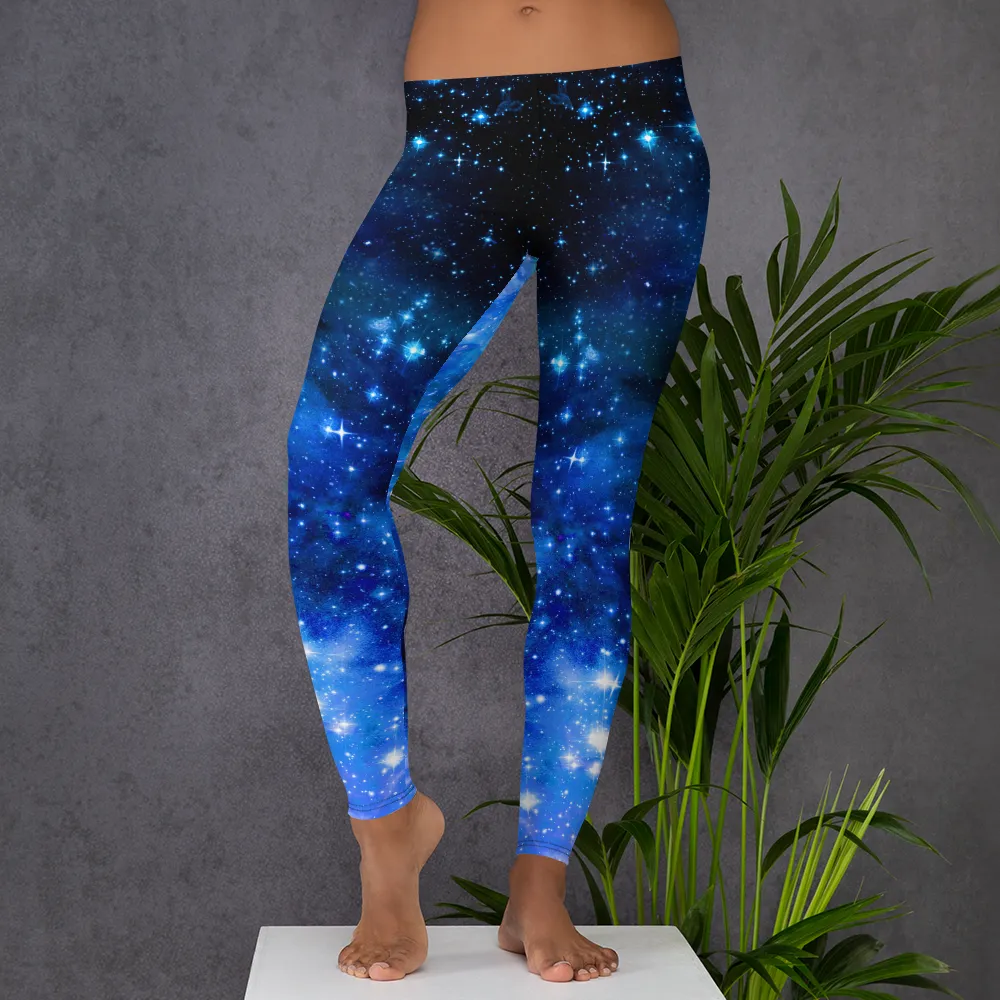 Blue Galaxy AOP Leggings