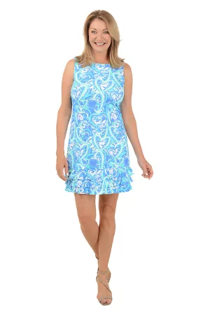 Blue Heart Explosion UPF50  Ruffle Dress