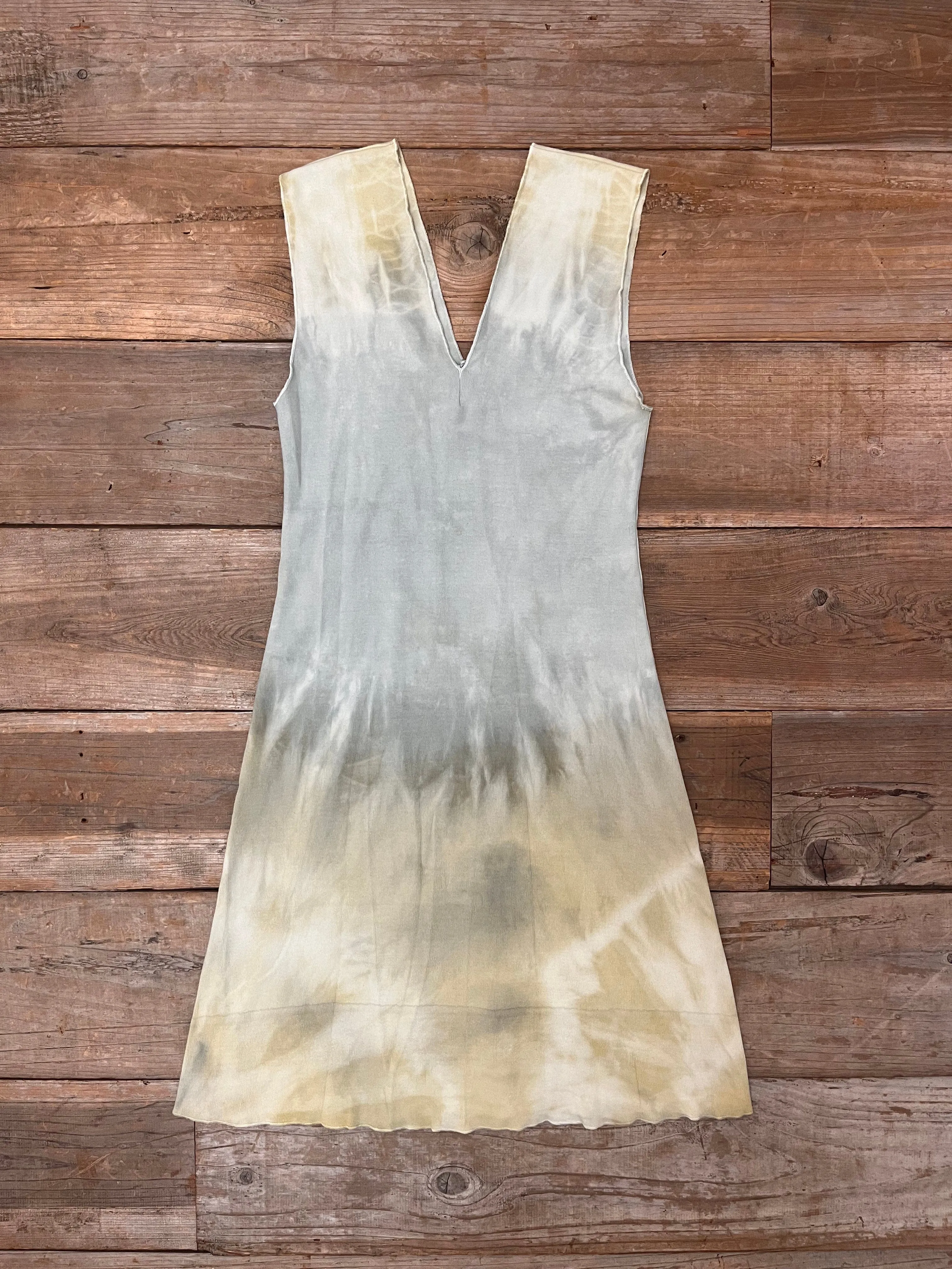 Botanically Dyed Slinky Dresses with Marigold and Shiso