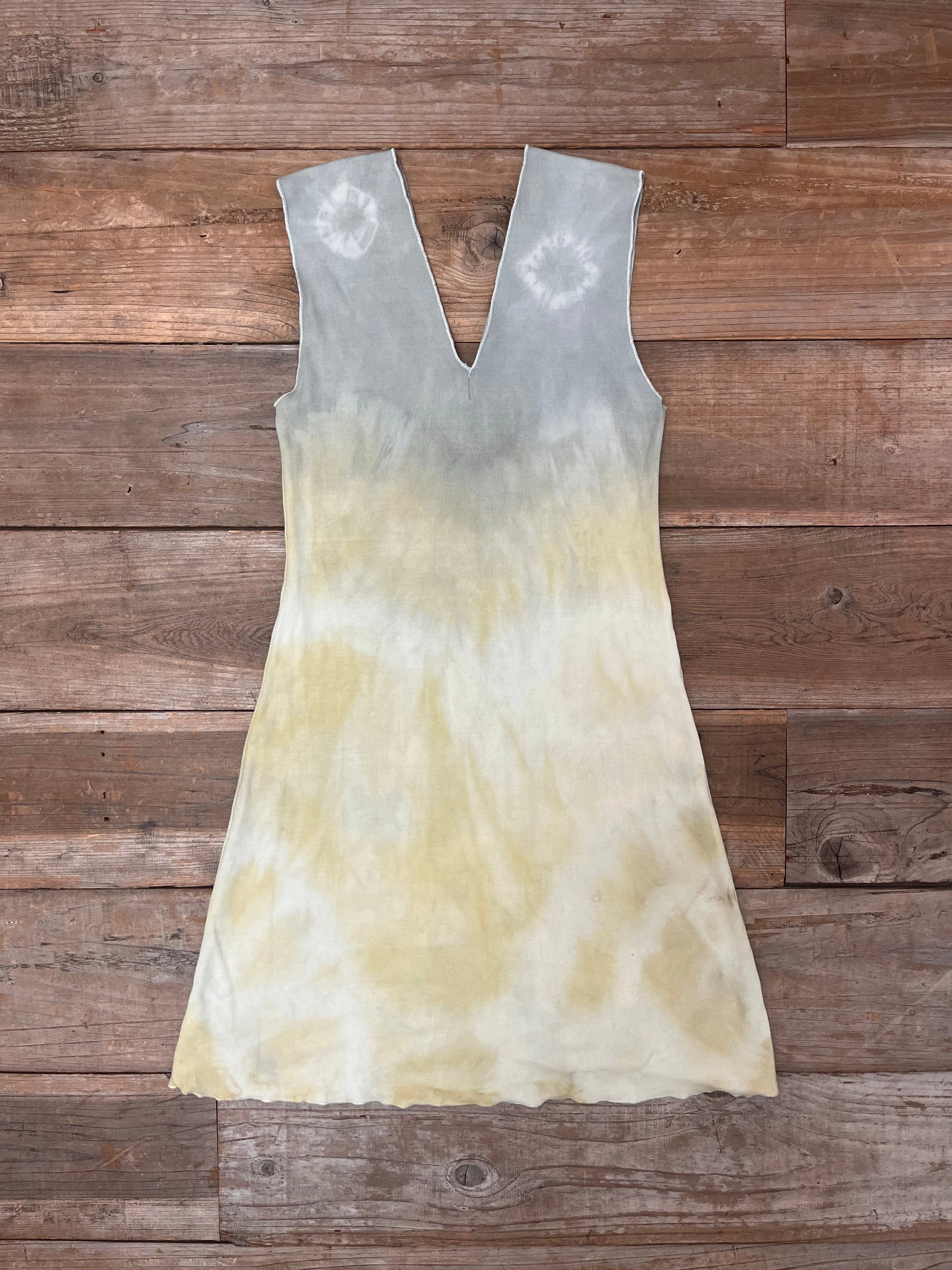 Botanically Dyed Slinky Dresses with Marigold and Shiso