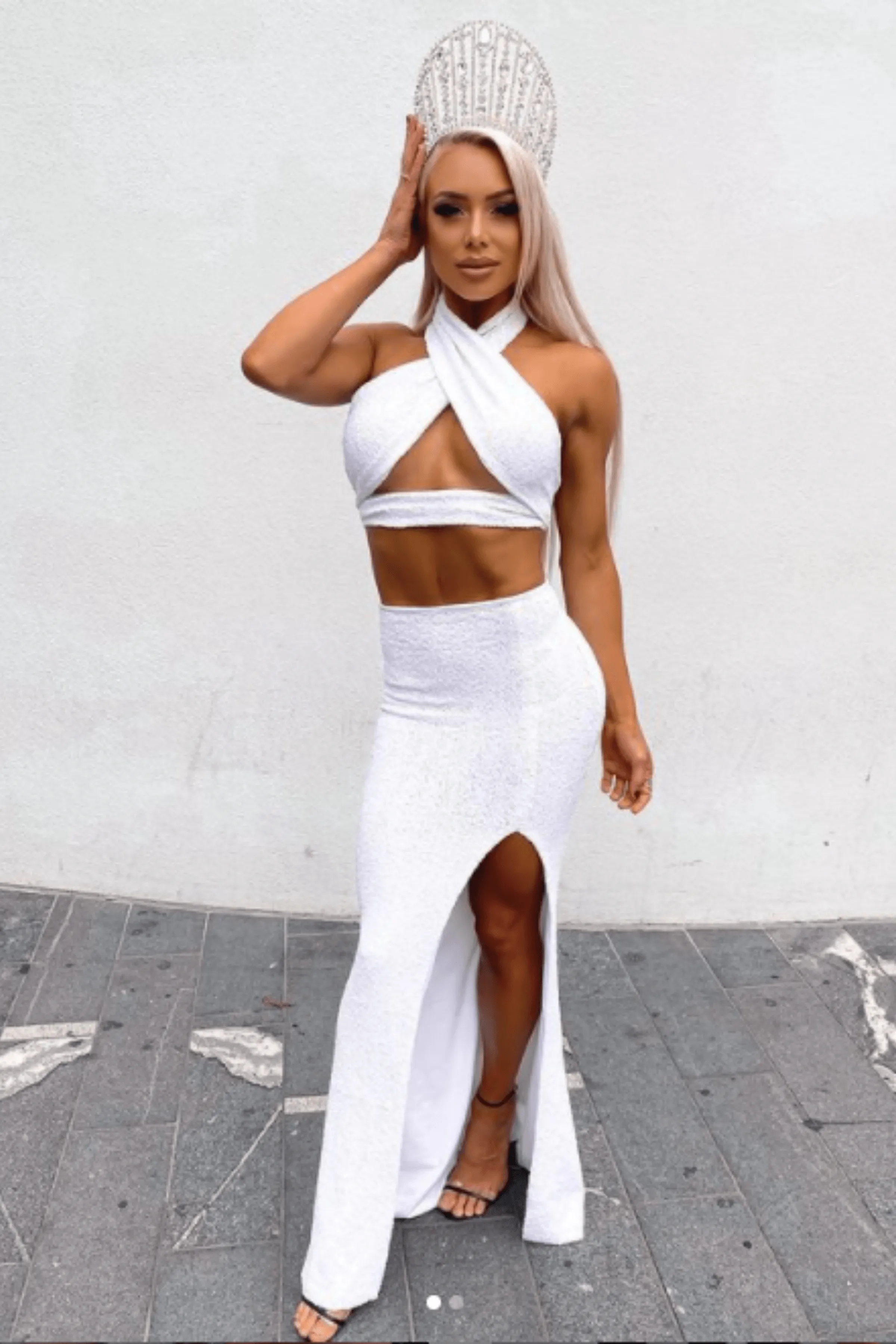 BUY IT DxN EXCLUSIVE - LS Two-Piece Gown (White)