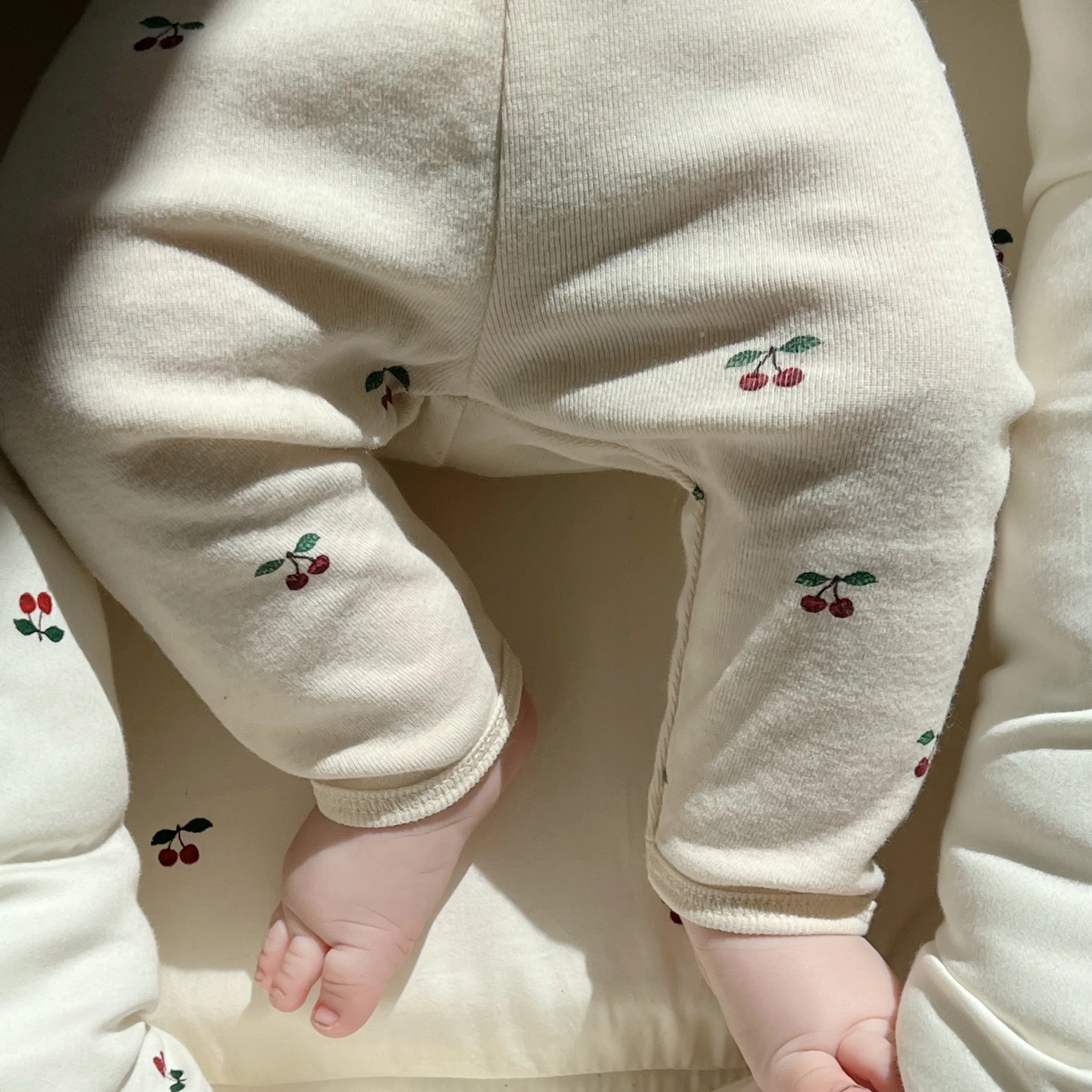 Cherry Print Organic Cotton Leggings