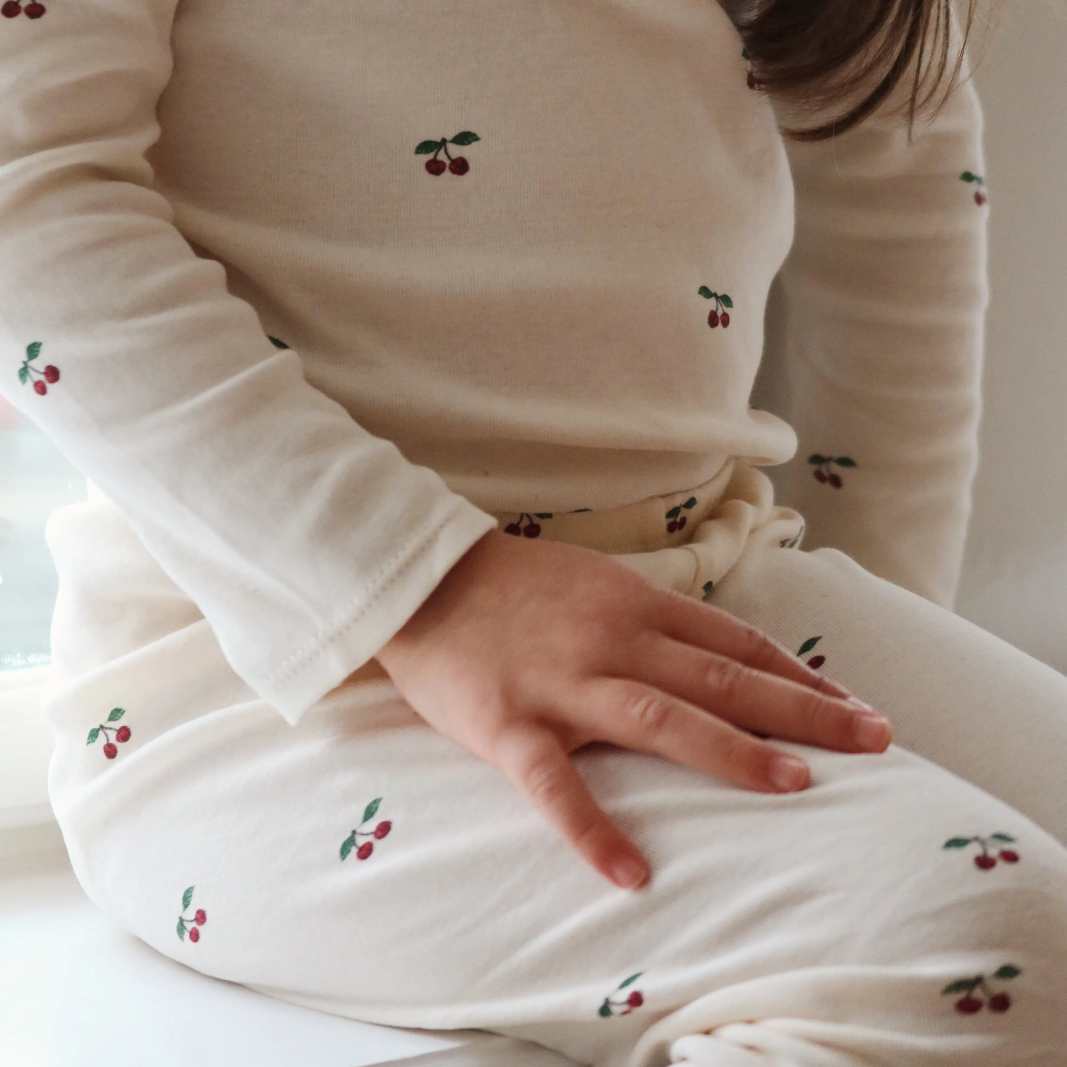 Cherry Print Organic Cotton Leggings