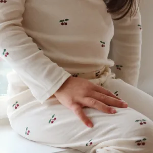 Cherry Print Organic Cotton Leggings