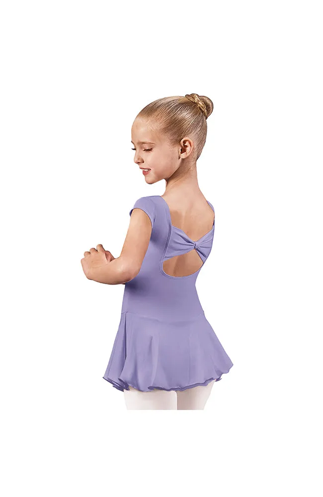 Child Bow Back Cap Sleeve Dress