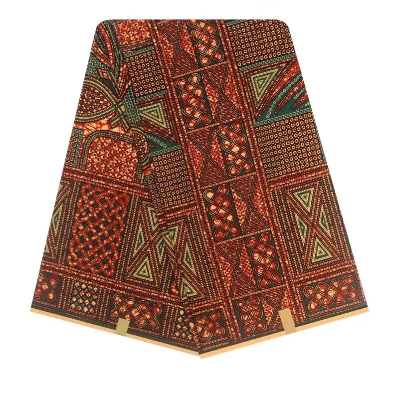 Chocolate Brown Multi Pattern Afro Caribbean
