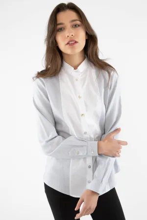 Classic Dress Shirt with Long Tail - Silver Gray