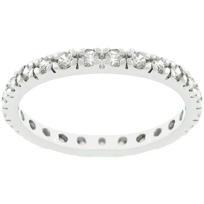 Clear Cubic Zirconia Eternity Ring