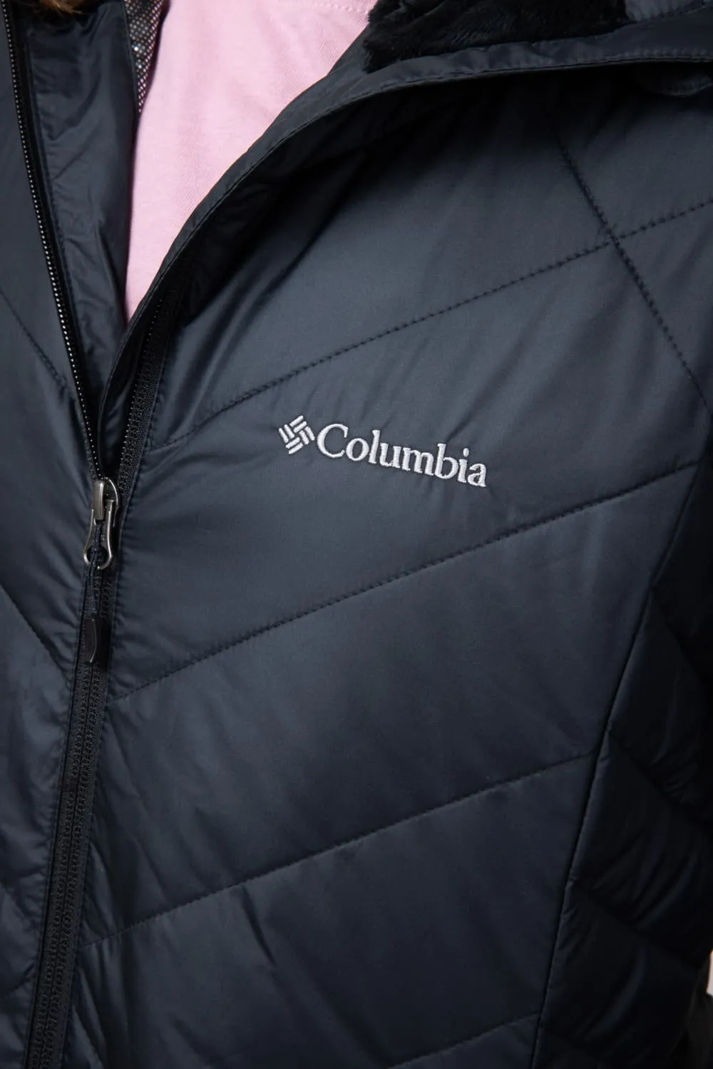Columbia Heavenly Long Hooded Jacket for Women in Black | 1738161-012