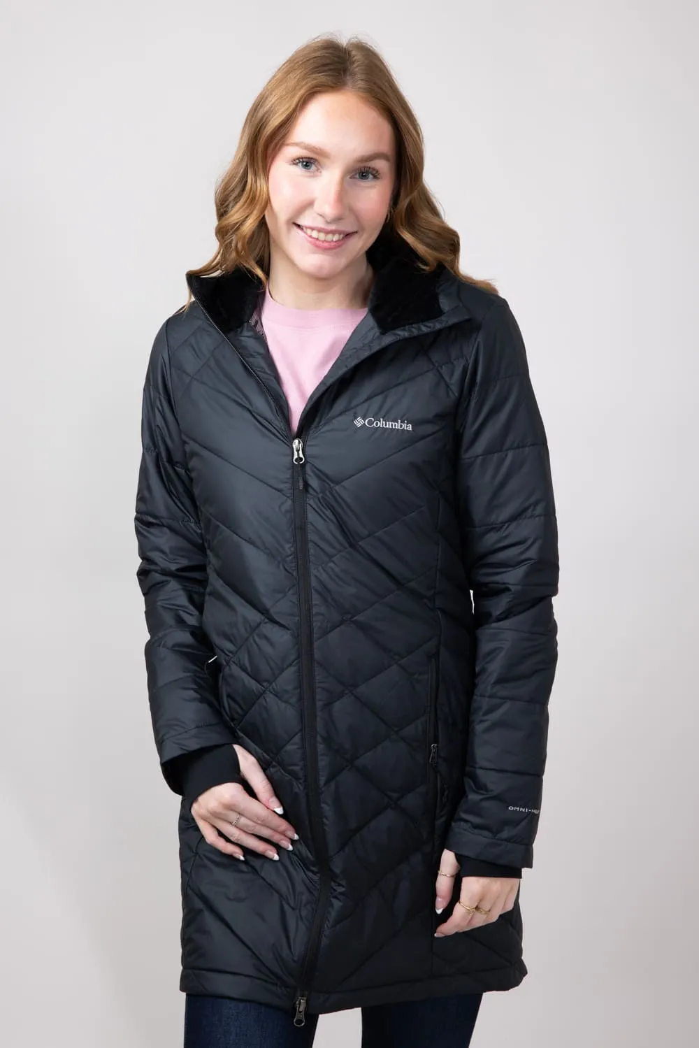 Columbia Heavenly Long Hooded Jacket for Women in Black | 1738161-012