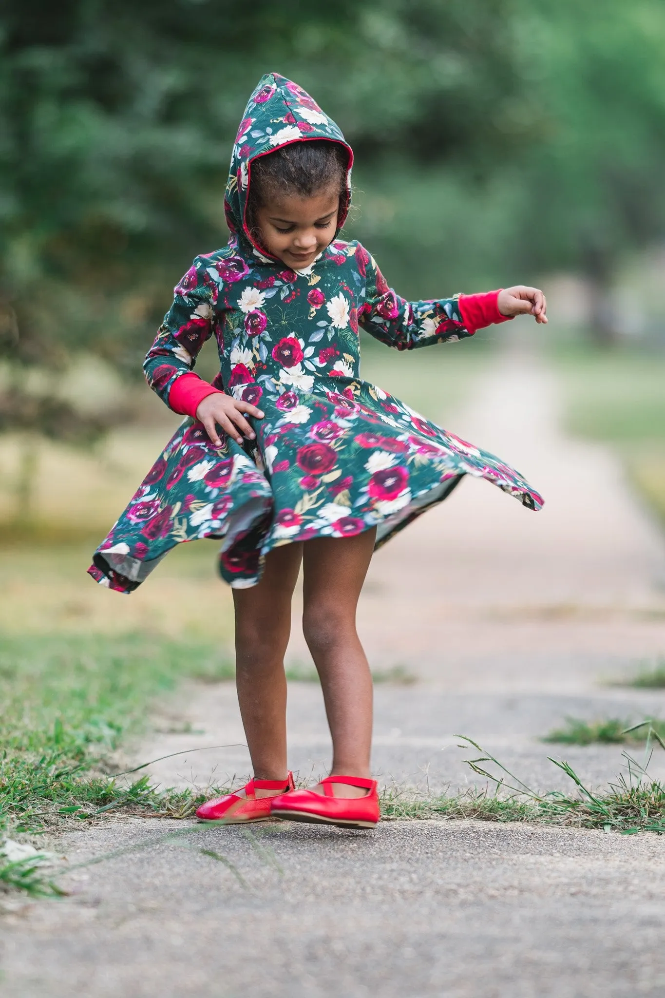 Custom Fabric - Hooded Twirl Dress