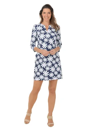 Daisy Dots UPF50  Notch Neck Dress