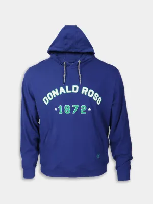 Donald Ross Mens Classic Fit The Warm-Up DR Patch Hoodie - NAVY