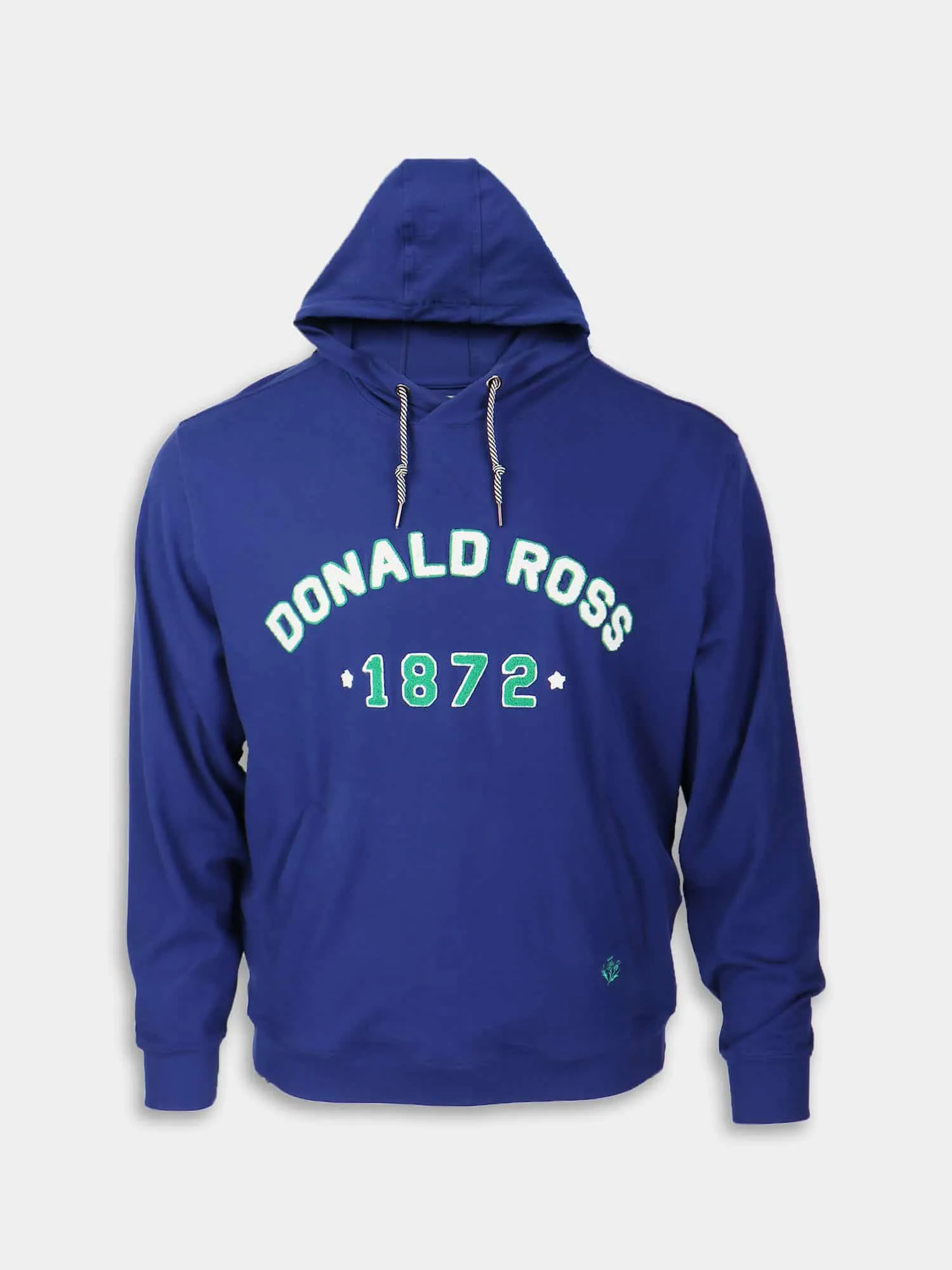 Donald Ross Mens Classic Fit The Warm-Up DR Patch Hoodie - NAVY