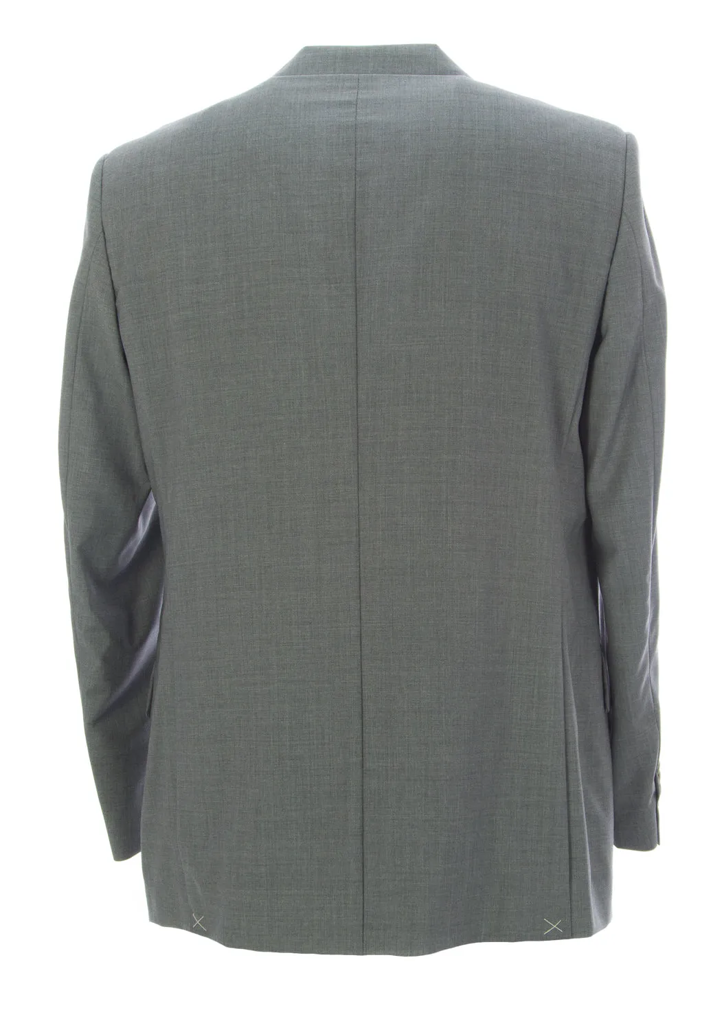 FACIS Men's Grey Three Button Virgin Wool Suit Blazer IT Size 50 NEW