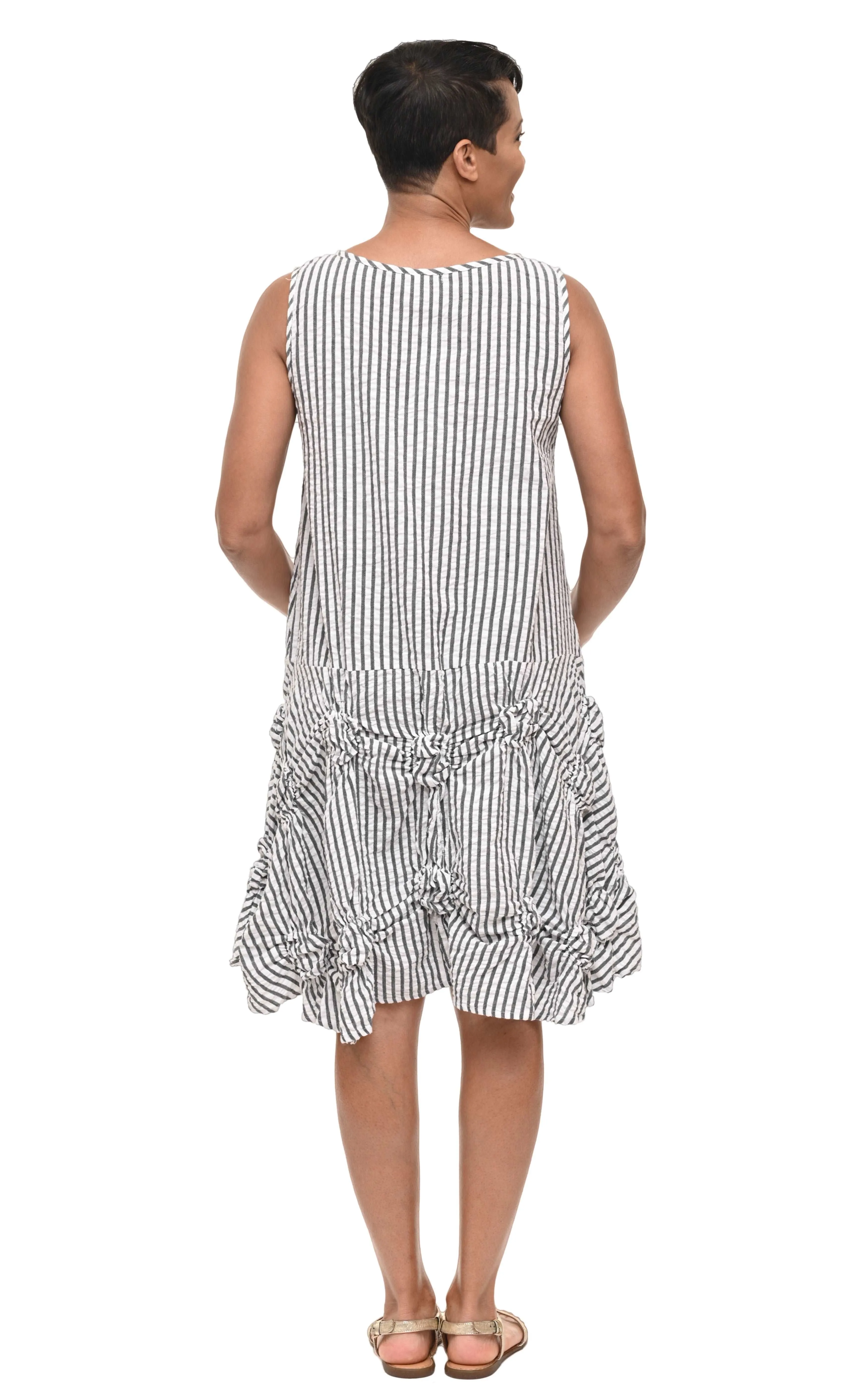 FINAL SALE CV379 Matilda Tunic  in Murphy Seersucker Stripe*