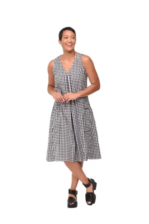 FINAL SALE CV656 Poppie Dress in Big Indy Check*