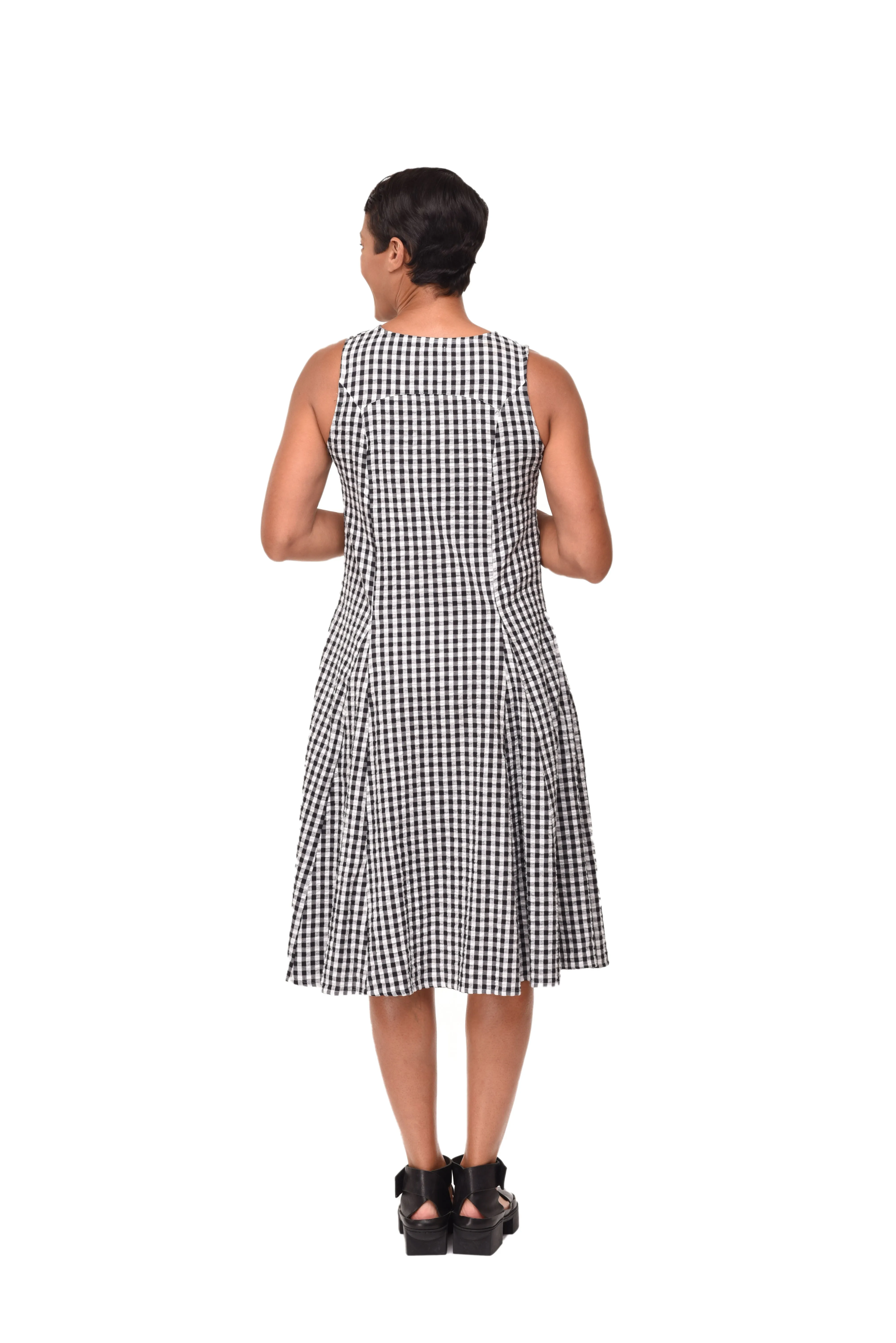 FINAL SALE CV656 Poppie Dress in Big Indy Check*