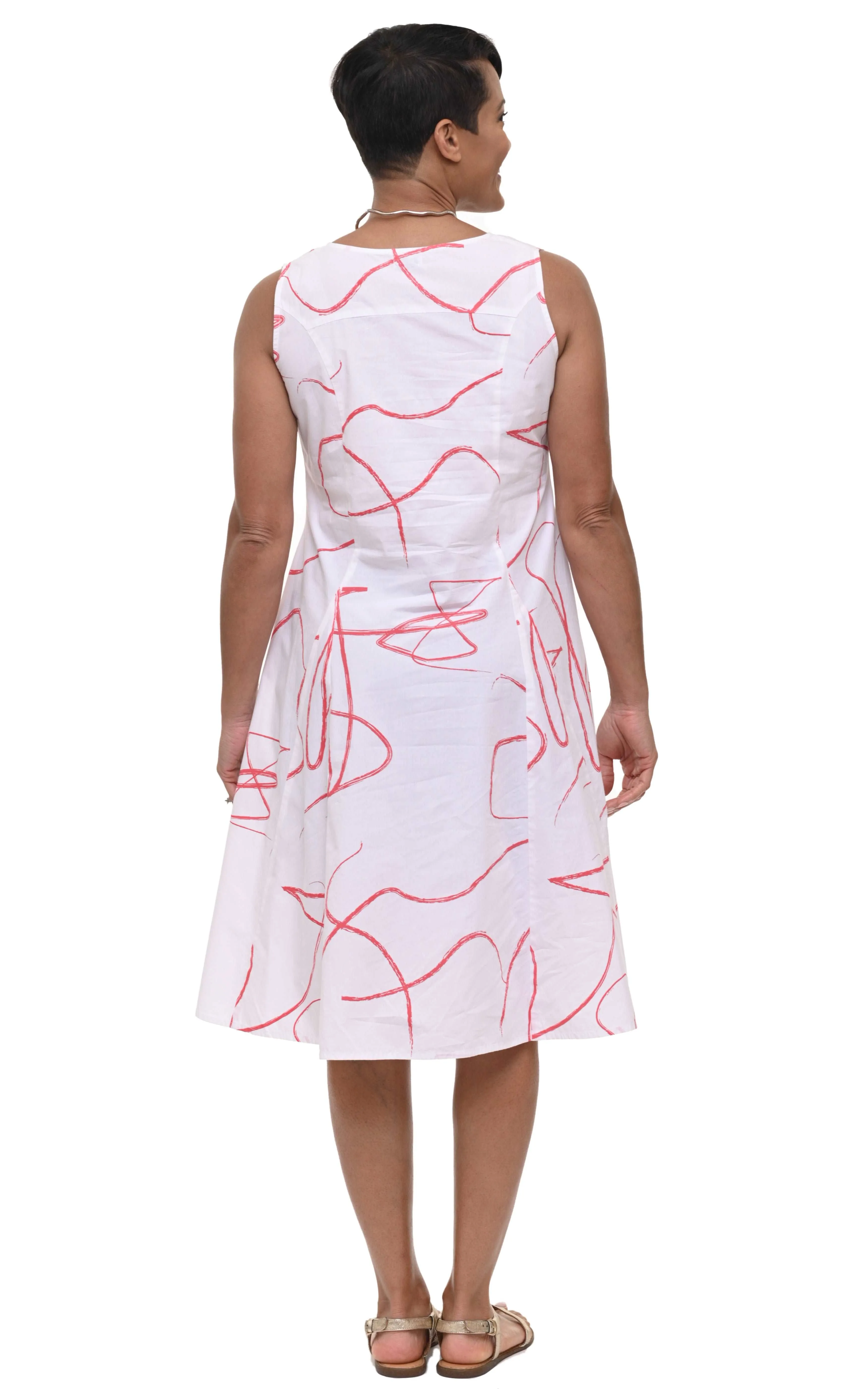 FINAL SALE CV656 Poppie Dress in Hibiscus Ribbon